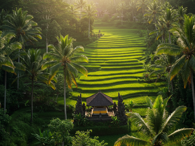 Magnifique paysage de rizière à Bali